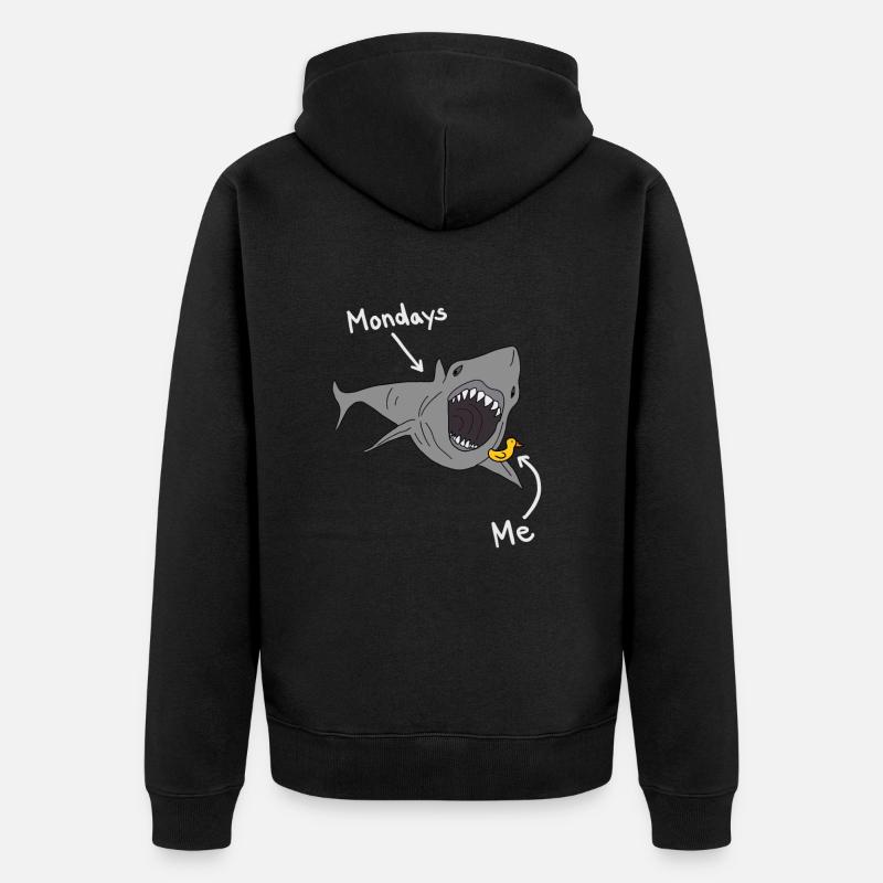 Lundi - S’amuser au travail - Veste à capuche bio Premium Unisexe - noir