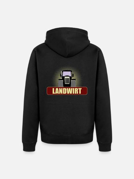 Landwirt - Bauer - Unisex Premium Bio Zip Hoodie - Schwarz