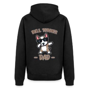 Bull Terrier Dire Drôle Bull Terrier Cadeau - Veste à capuche bio Premium Unisexe - noir - Dos - Nico (187cm)