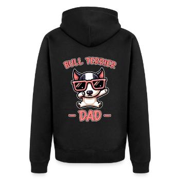 Bull Terrier Dire Drôle Bull Terrier Cadeau - Veste à capuche bio Premium Unisexe - noir - Dos - Nico (187cm)