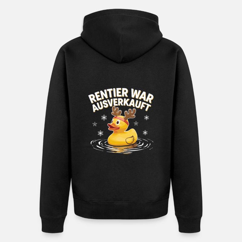 Le renne était épuisé - joyeux Noël - Veste à capuche bio Premium Unisexe - noir