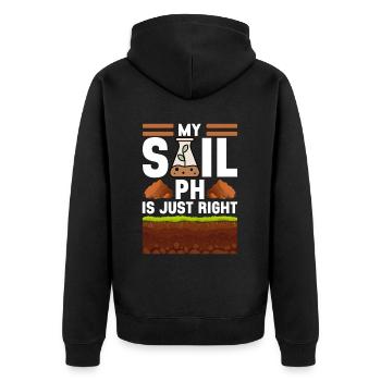 Bodenwissenschaftler Science du sol - Veste à capuche bio Premium Unisexe - noir - Dos - Nico (187cm)