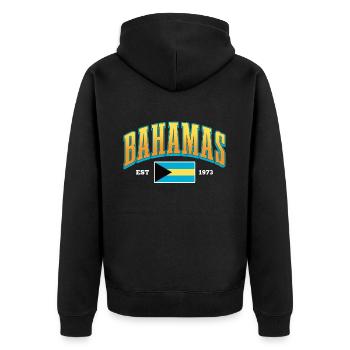 Bahamas Île des Caraïbes Cadeau d’été de l’Atlantique - Veste à capuche bio Premium Unisexe - noir - Dos - Nico (187cm)