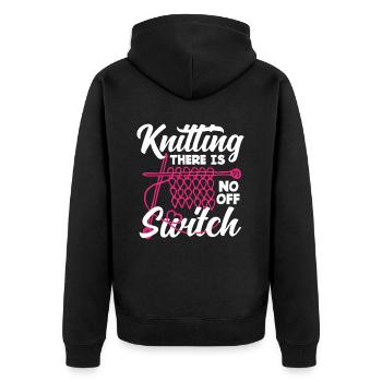 Tricot Pas d’interrupteur d’arrêt - Veste à capuche bio Premium Unisexe - noir - Dos - Nico (187cm)