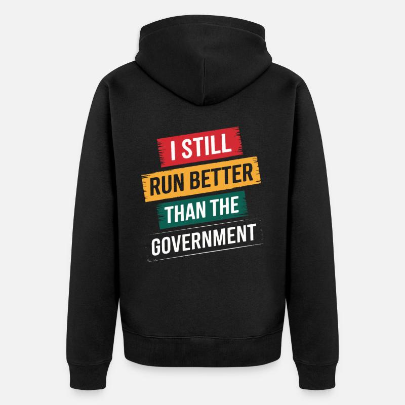 Amputation Behinderung - Unisex Premium Bio Zip Hoodie - Schwarz