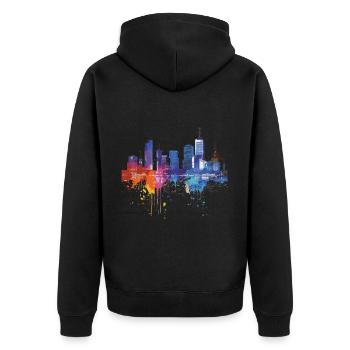 Frise-Sud-Ouest - Veste à capuche bio Premium Unisexe - noir - Dos - Nico (187cm)