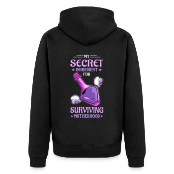 Potion Fantasy Enthusiast RPG Gamer - Unisex Premium Organic Zip Hoodie - black - Back - Nico (187cm)