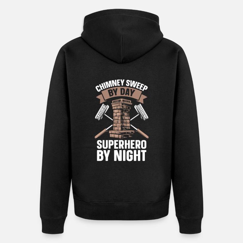 Schornsteinfeger - Unisex Premium Bio Zip Hoodie - Schwarz