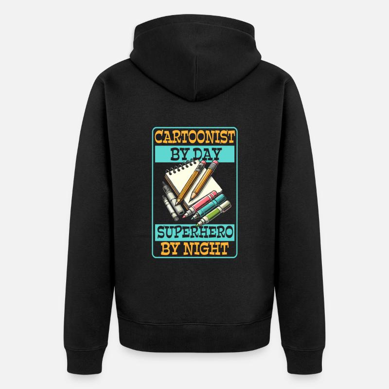 Dessinateur - Veste à capuche bio Premium Unisexe - noir