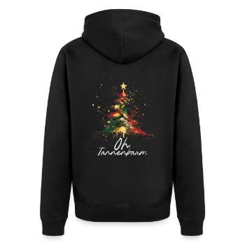 Oh Christmas Tree Colorful Artistic Christmas Tree - Unisex Premium Organic Zip Hoodie - black - Back - Nico (187cm)