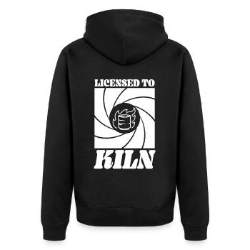 Pottery Ceramics Artist Pun - Unisex Premium Organic Zip Hoodie - black - Back - Nico (187cm)