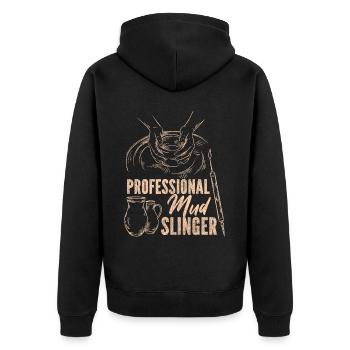 Pottery Ceramics Artist - Unisex Premium Organic Zip Hoodie - black - Back - Nico (187cm)