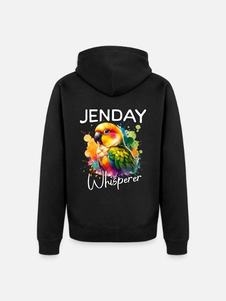 Yellow-headed Parakeet Whisperer - Unisex Premium Organic Zip Hoodie - black