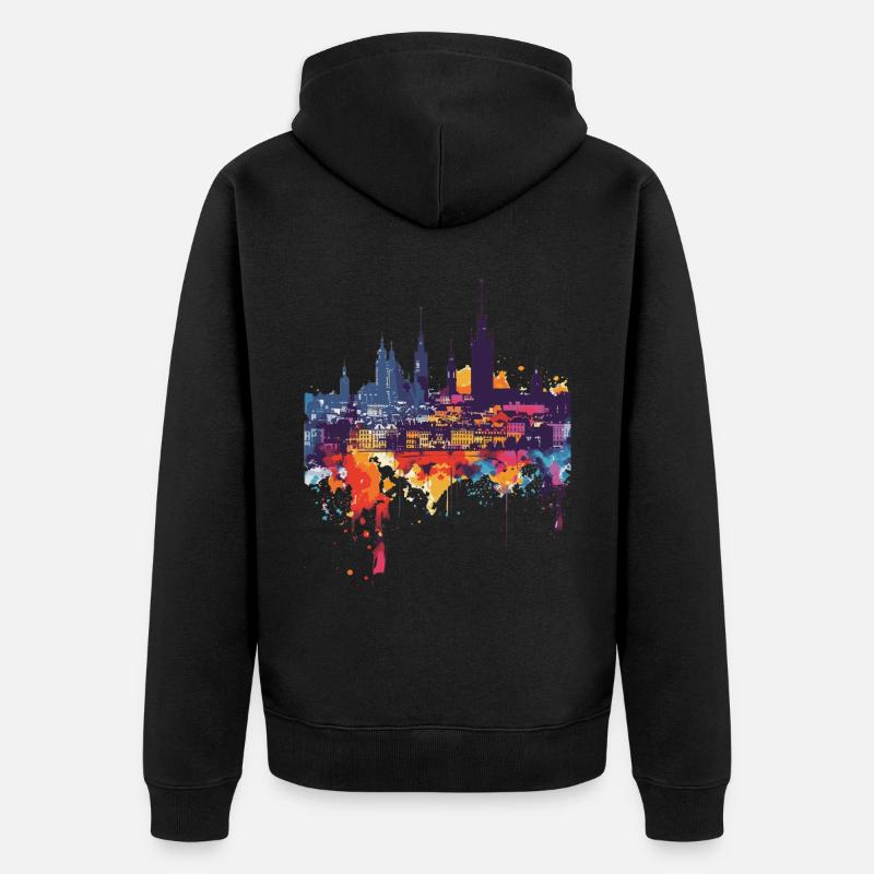 Graudenz - Unisex Premium Bio Zip Hoodie - Schwarz