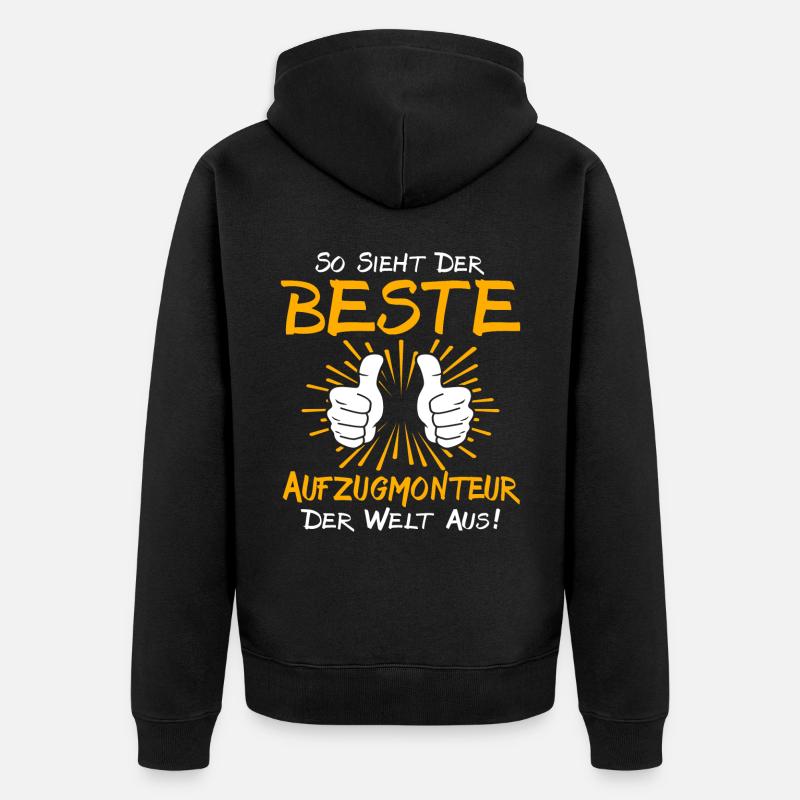 Elevator Technician Gift Idea - Unisex Premium Organic Zip Hoodie - black