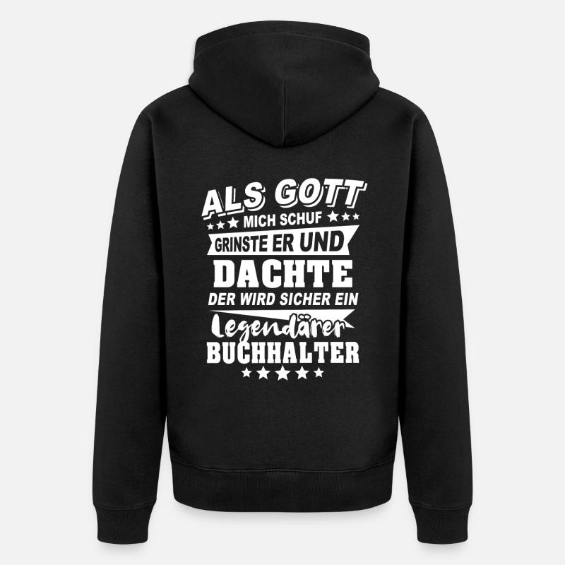 Buchhalter - Unisex Premium Bio Zip Hoodie - Schwarz