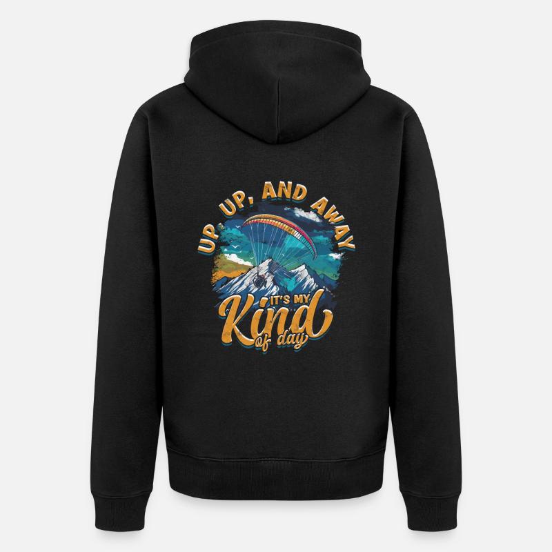 Paramotoring paramotor - Unisex Premium Organic Zip Hoodie - black