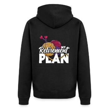 Tricoter mon plan de retraite - Veste à capuche bio Premium Unisexe - noir - Dos - Nico (187cm)