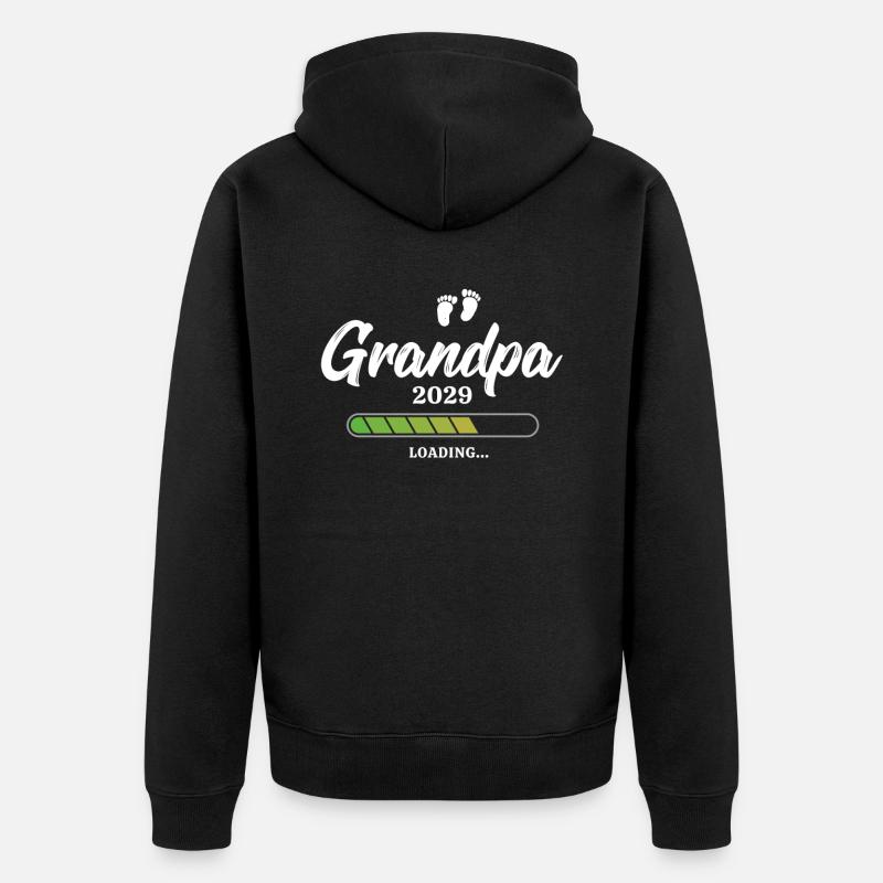 Grandpa Loading 2029 - Unisex Premium Bio Zip Hoodie - Schwarz