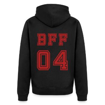 BFF Meilleur ami Meilleur ami - Veste à capuche bio Premium Unisexe - noir - Dos - Nico (187cm)