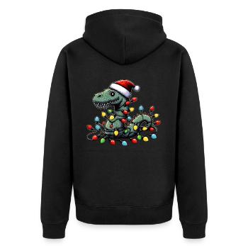 Mignon Drôle Loch Ness Monstre Nessie Plesiosau - Veste à capuche bio Premium Unisexe - noir - Dos - Nico (187cm)