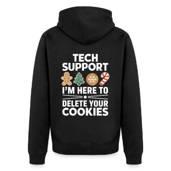 Cookies Disant Drôle De Noël Cadeau - Veste à capuche bio Premium Unisexe - noir - Dos - Nico (187cm)