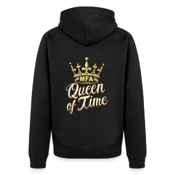 Assistant médical MFA Practice Queen Time - Veste à capuche bio Premium Unisexe - noir - Dos - Nico (187cm)