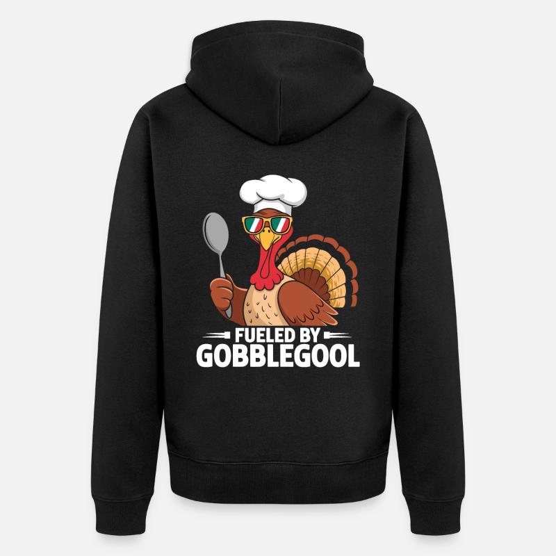 Dinde Thanksgiving Day Gobblegool - Veste à capuche bio Premium Unisexe - noir