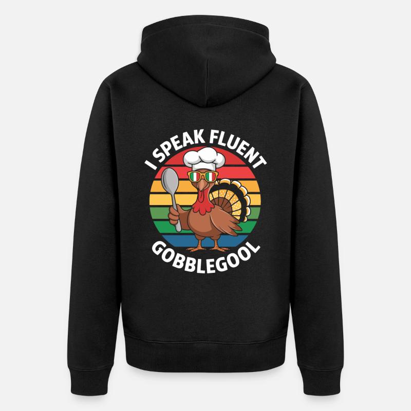 Dinde Thanksgiving Day Gobblegool - Veste à capuche bio Premium Unisexe - noir