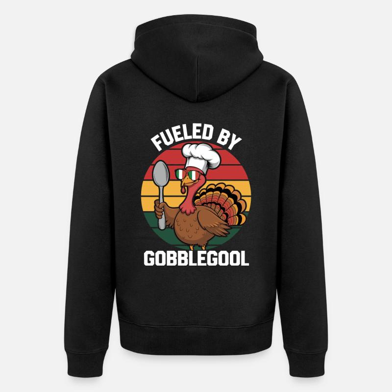 Dinde Thanksgiving Day Gobblegool - Veste à capuche bio Premium Unisexe - noir