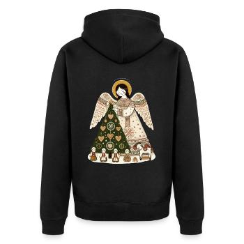 Ange de Noël avec sapin de Noël - Veste à capuche bio Premium Unisexe - noir - Dos - Nico (187cm)