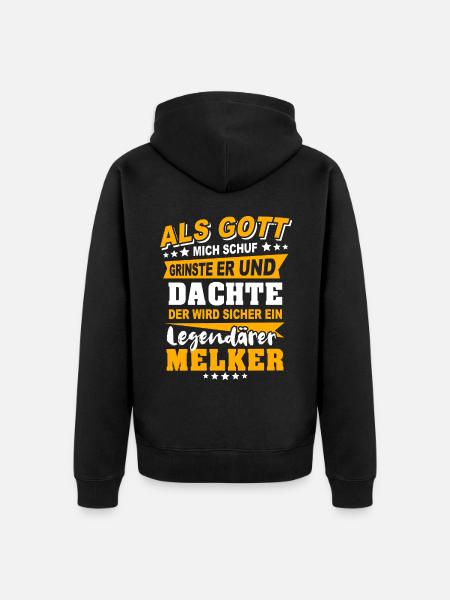Melker Sayings - Unisex Premium Organic Zip Hoodie - black