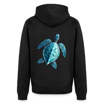 Amoureux des tortues de mer Motif safari animalier - Veste à capuche bio Premium Unisexe - noir - Dos - Nico (187cm)