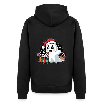Joyeux de Noël - Veste à capuche bio Premium Unisexe - noir - Dos - Nico (187cm)