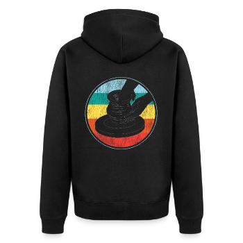 Pottery Ceramics Artist Retro - Unisex Premium Bio Zip Hoodie - Schwarz - Hinten - Nico (187cm)