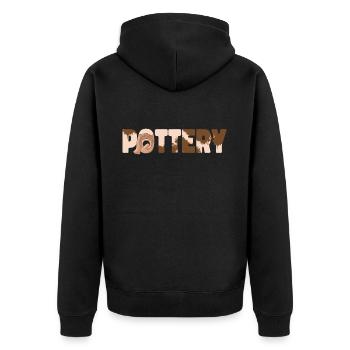 Pottery Ceramics Artist Pottery - Unisex Premium Organic Zip Hoodie - black - Back - Nico (187cm)
