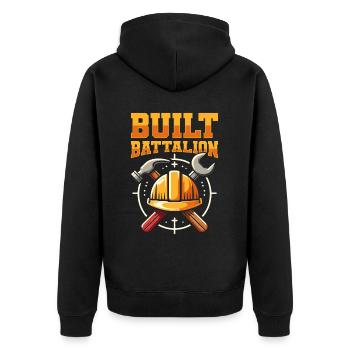 Civil Engineer Team - Unisex Premium Organic Zip Hoodie - black - Back - Nico (187cm)