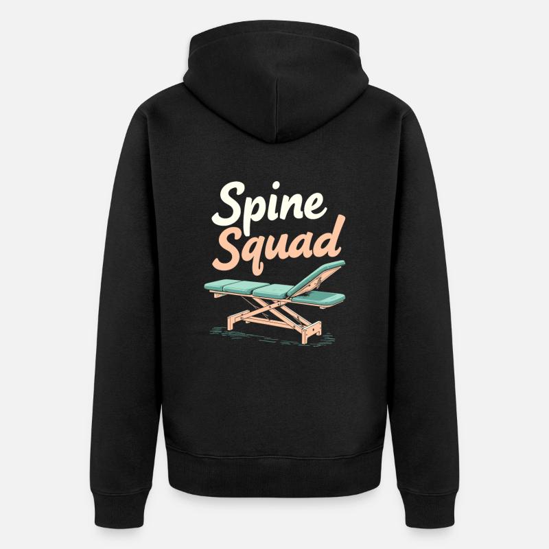Chiropraktiker Team - Unisex Premium Bio Zip Hoodie - Schwarz
