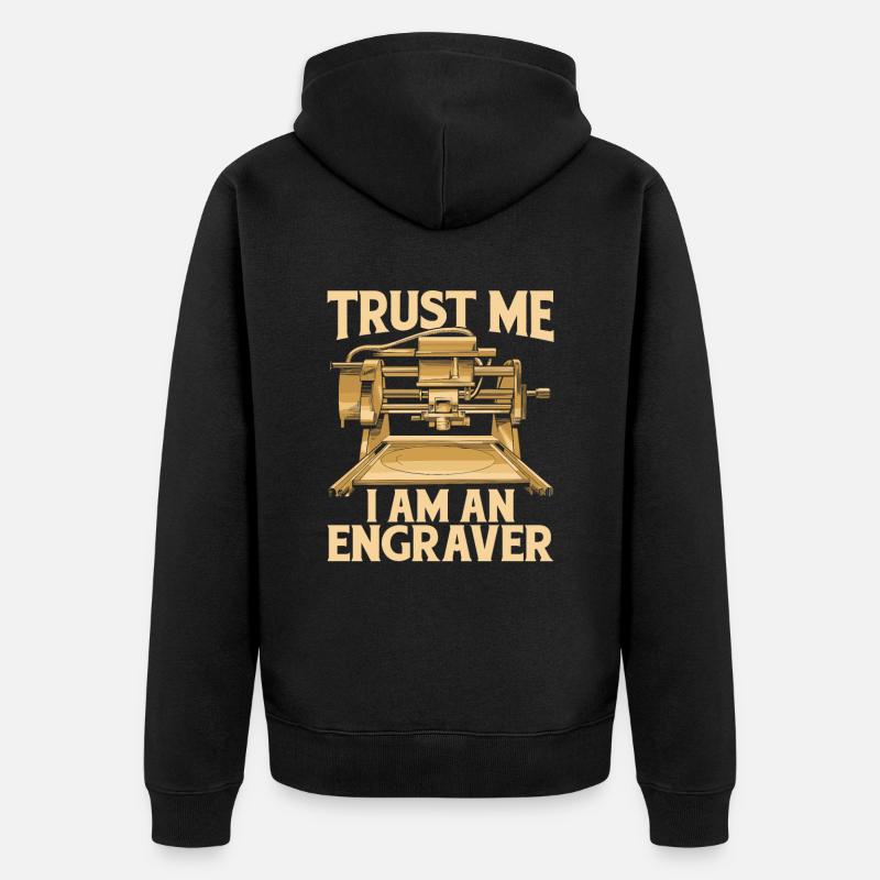 Graveur - Veste à capuche bio Premium Unisexe - noir