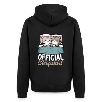 Official Sleeper American Short Lover - Unisex Premium Organic Zip Hoodie - black - Back - Nico (187cm)