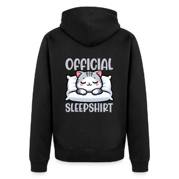 Official Sleeper American Short Lover - Unisex Premium Organic Zip Hoodie - black - Back - Nico (187cm)