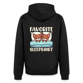 Officiel Sleeping House Abyssin Cats - Veste à capuche bio Premium Unisexe - noir - Dos - Nico (187cm)