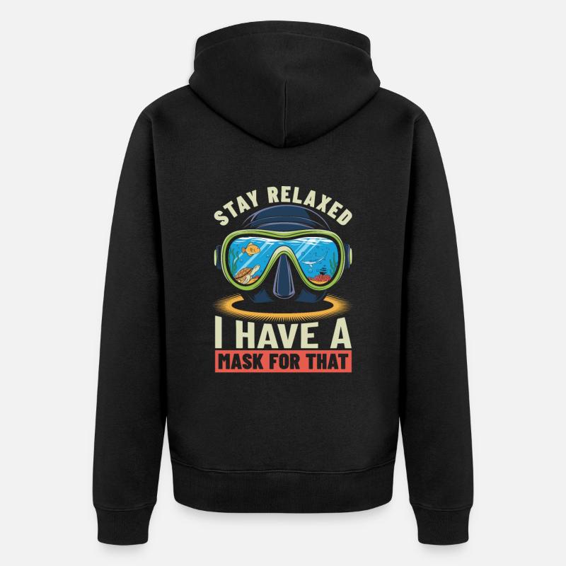 Berufstaucher - Unisex Premium Bio Zip Hoodie - Schwarz
