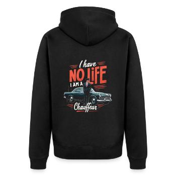Chauffeur - Veste à capuche bio Premium Unisexe - noir - Dos - Nico (187cm)