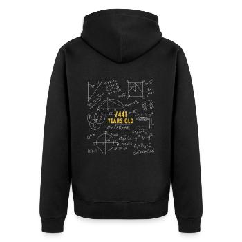 21st Birthday Square Root of 441 21 Years Old - Unisex Premium Organic Zip Hoodie - black - Back - Nico (187cm)