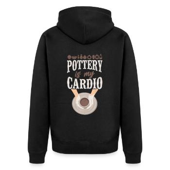 Pottery Ceramics Artist Pottery Is - Unisex Premium Bio Zip Hoodie - Schwarz - Hinten - Nico (187cm)