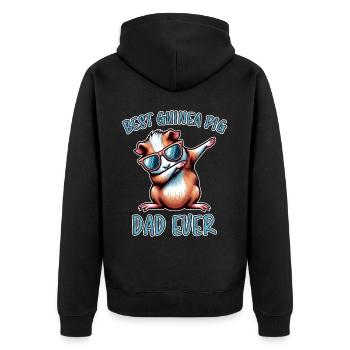 Dicton de cochon d’Inde, Cadeau de cochon d’Inde - Veste à capuche bio Premium Unisexe - noir - Dos - Nico (187cm)