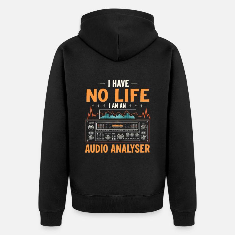 Analyseur audio - Veste à capuche bio Premium Unisexe - noir