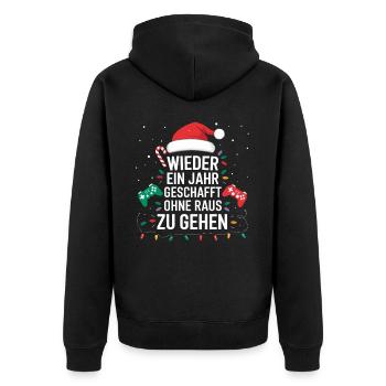 Gamer Gaming Gamer Gaming Noël - Veste à capuche bio Premium Unisexe - noir - Dos - Nico (187cm)