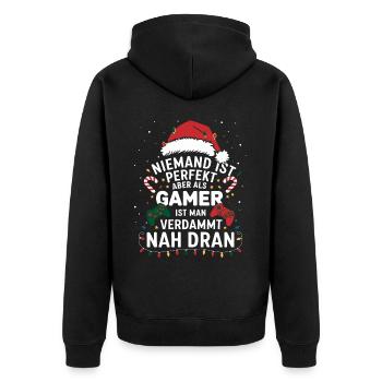 Gamer Gaming Gamer Gaming Noël - Veste à capuche bio Premium Unisexe - noir - Dos - Nico (187cm)